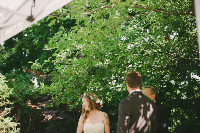 backyard wedding ceremony