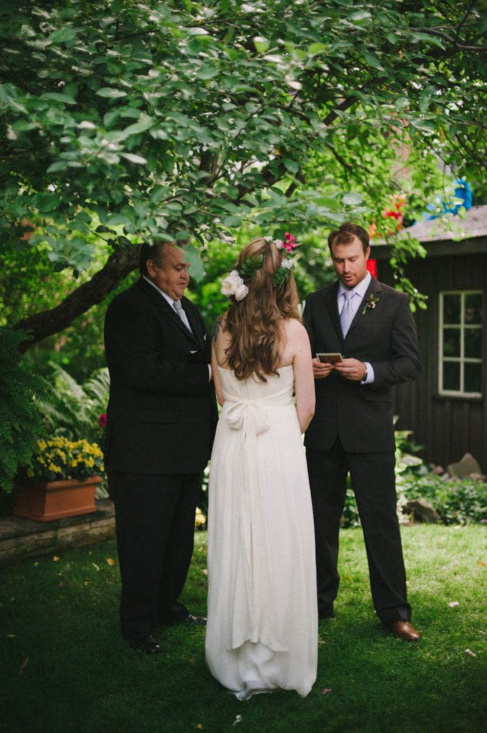 backyard wedding ceremony