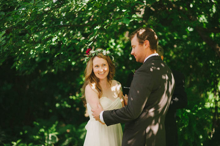 backyard wedding ceremony