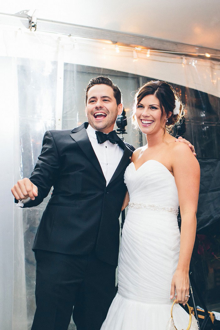 bride and groom making entrance