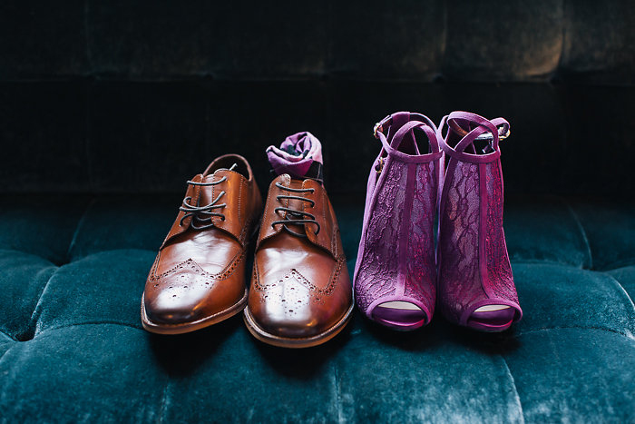 bride and groom's shoes