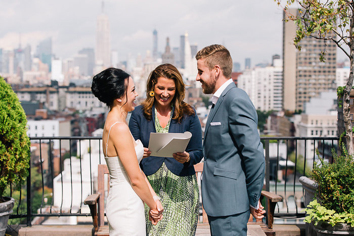 rooftop elopement ceremony