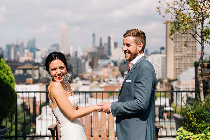 rooftop elopement ceremony