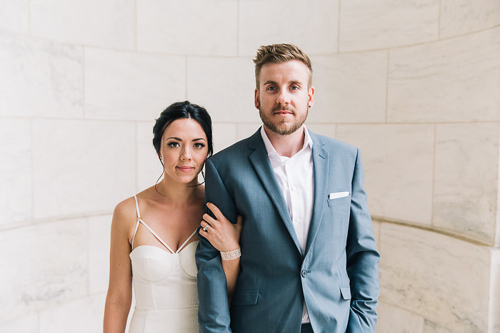 bride and groom portrait