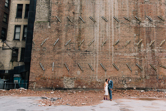 industrial wedding portrait