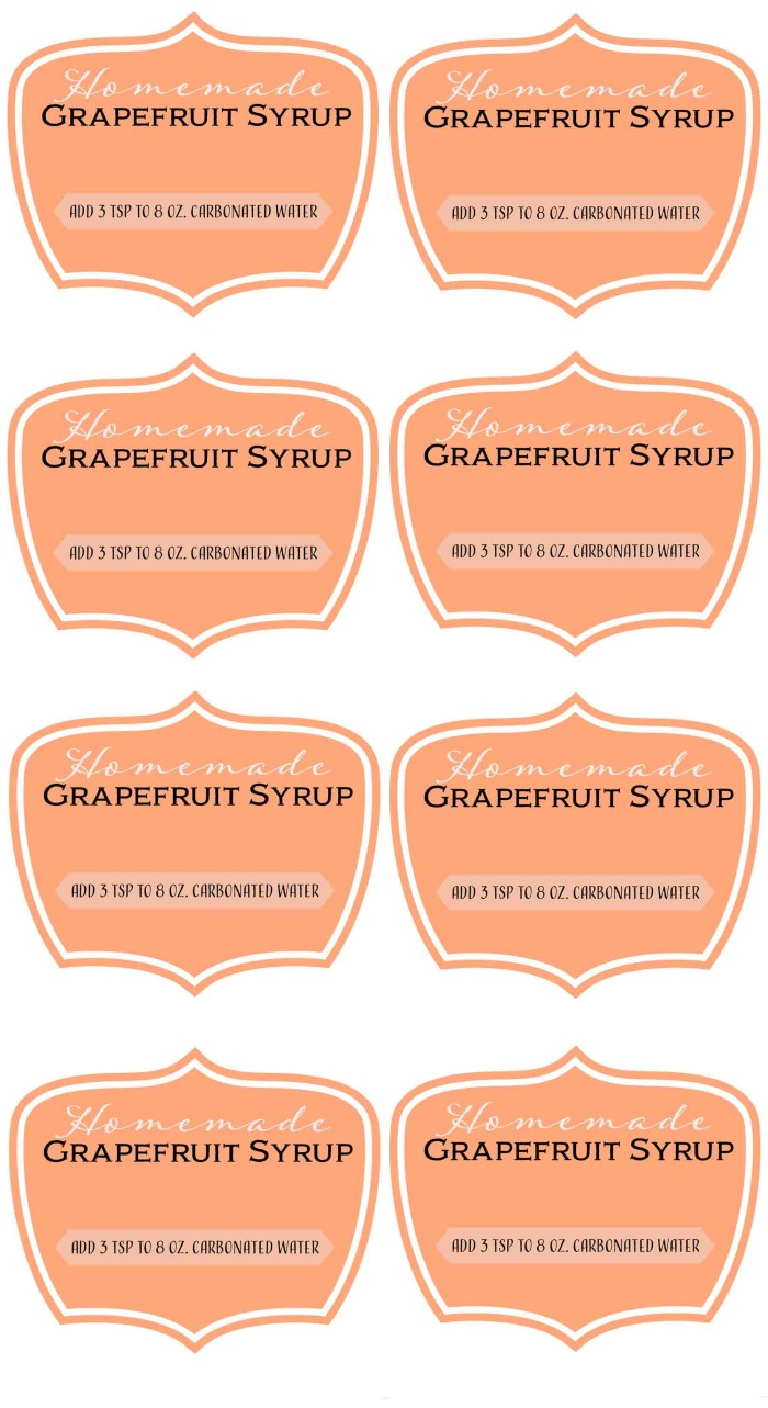 custom grapefruit labels