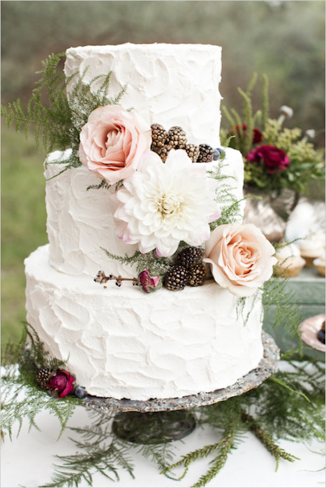 cake with berries