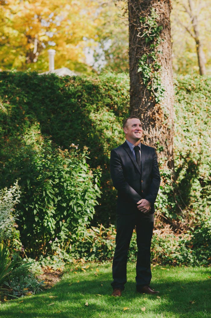 groom waiting for his bride