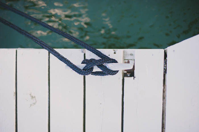 rope tied to dock