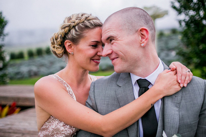 bride and groom portrait