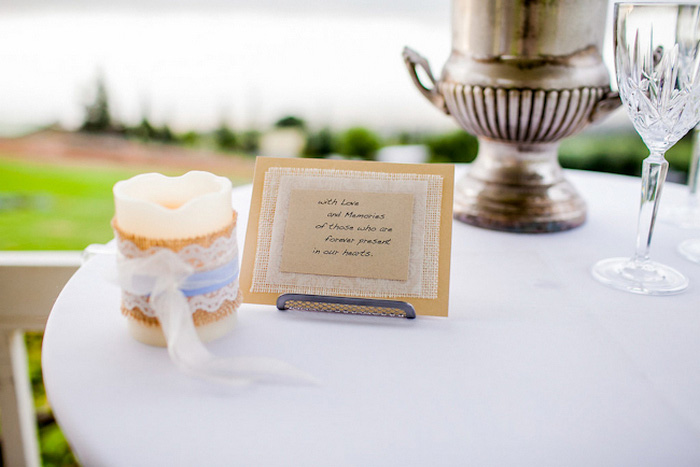 post ceremony champagne table