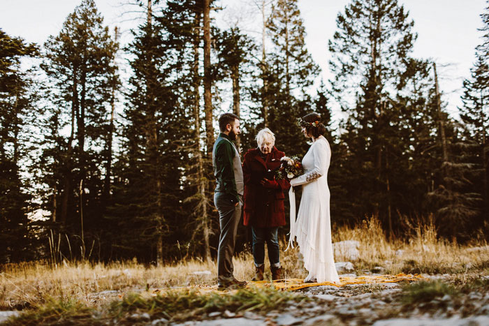 mountain elopement ceremony