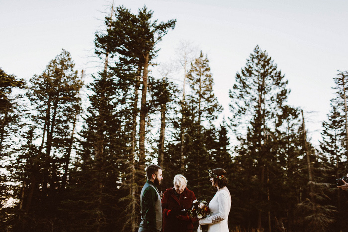 mountain elopement ceremony