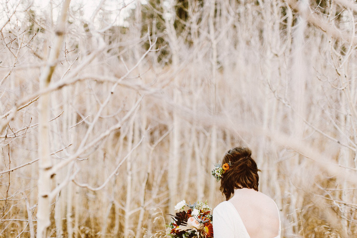 bride in Albuquerque mountain