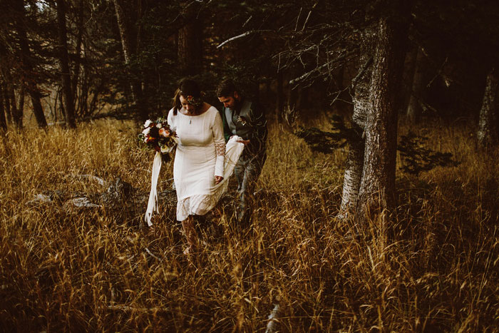 bride and groom portrait