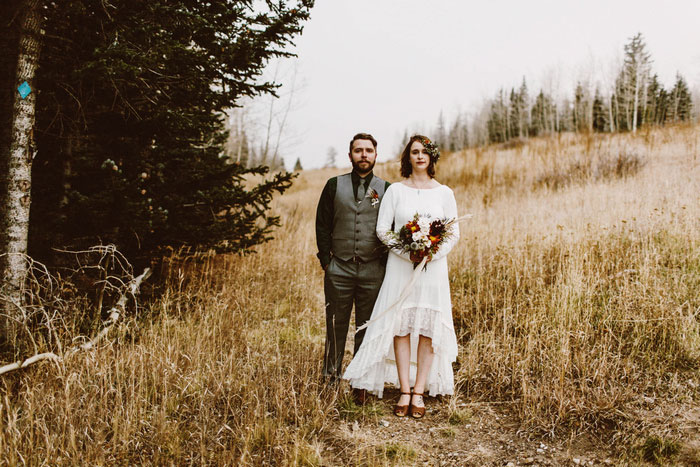 bride and groom portrait