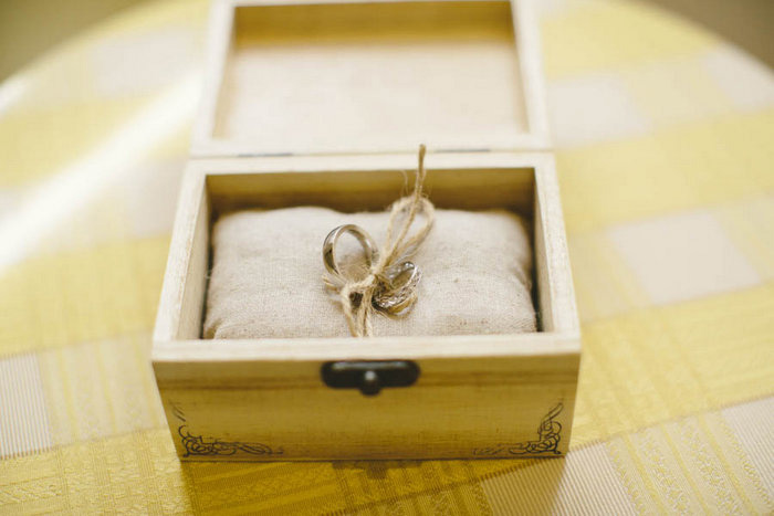 wedding rings in box