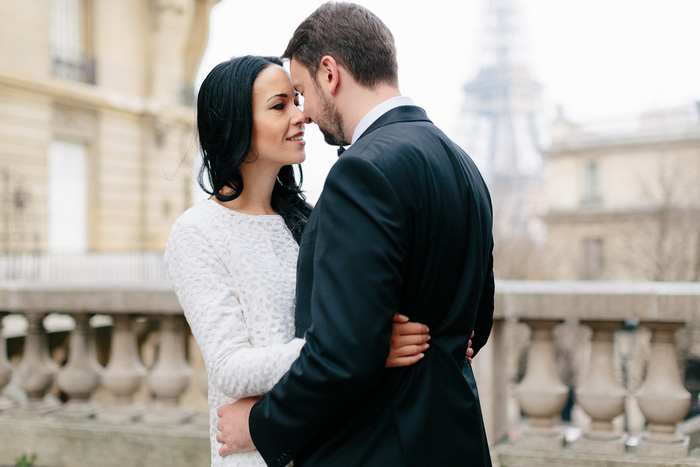 bride and groom embracing