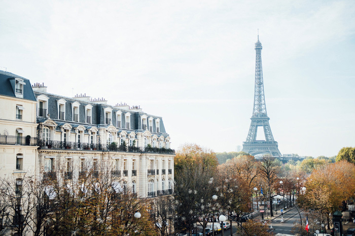 view of Paris and the Eiffel Tower