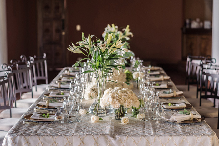 reception dinner setting