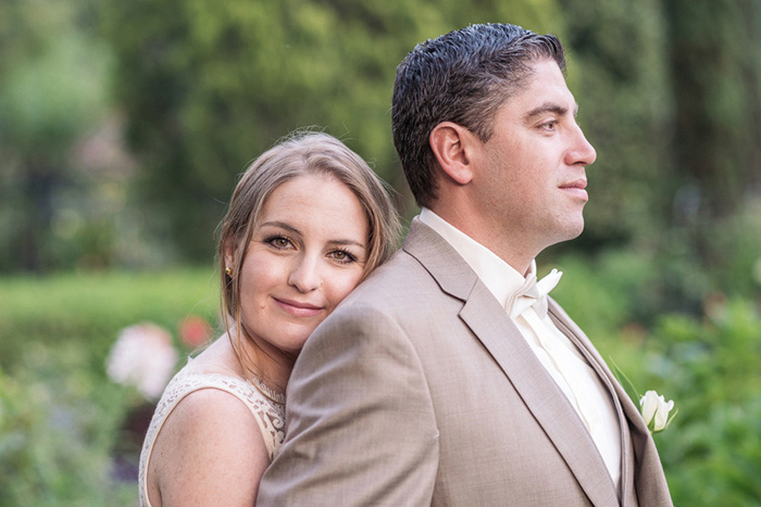 bride and groom portrait