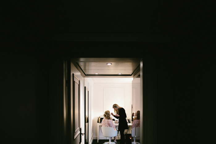 bride getting her make-up done