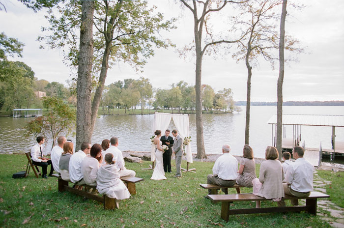 lakeside wedding ceremony