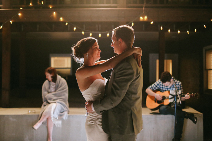 bride and groom first dance