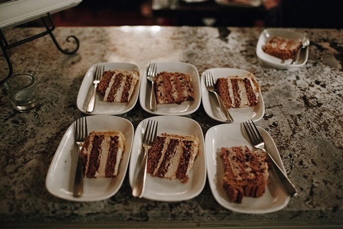 wedding cake slices