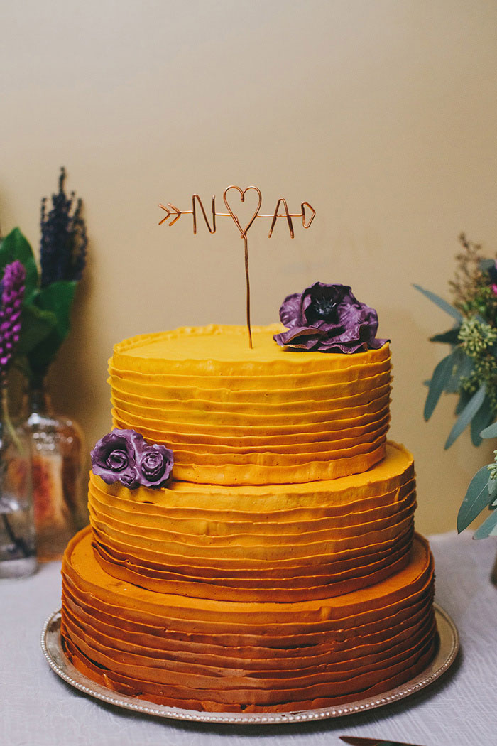 orange wedding cake