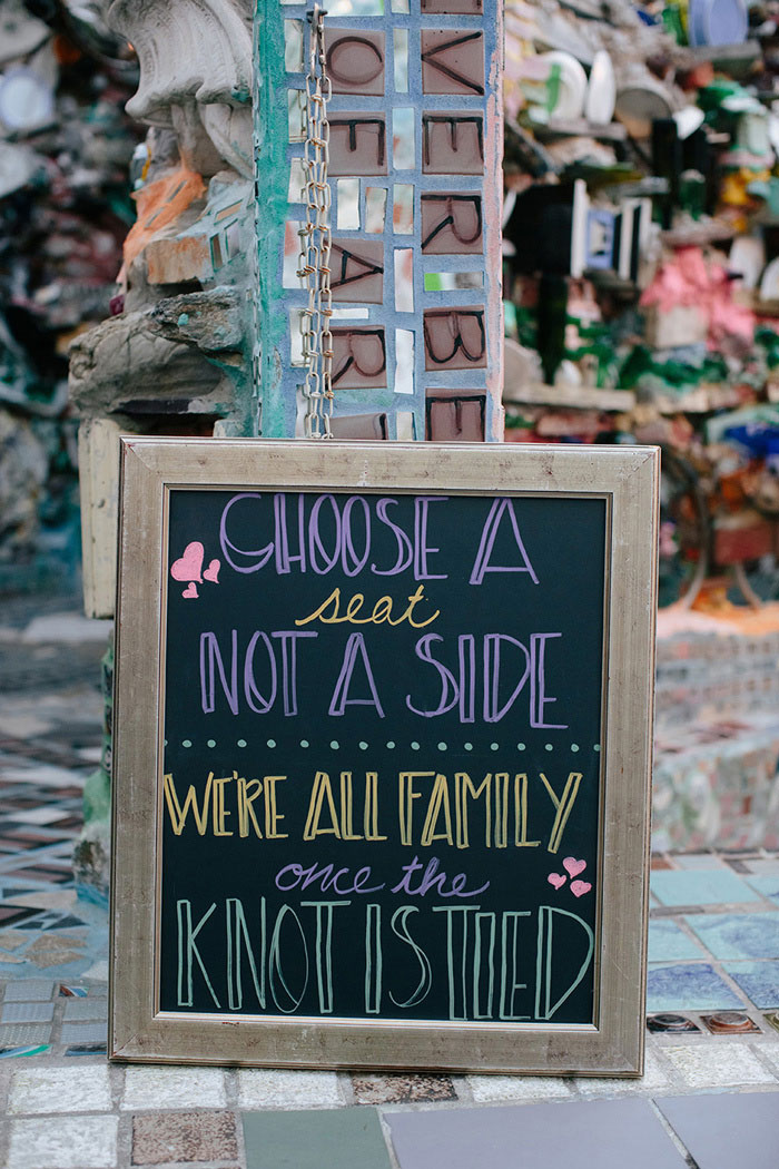 wedding ceremony sign