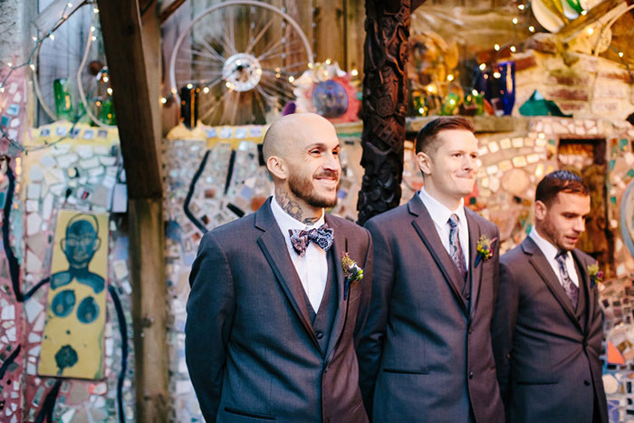 groom waiting at the altar