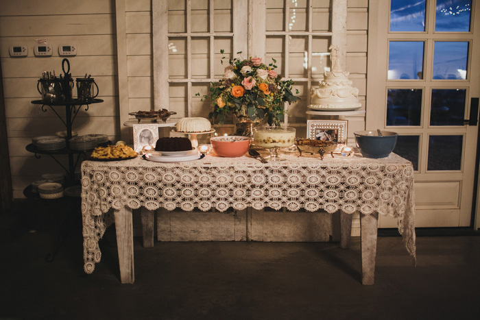 wedding dessert table