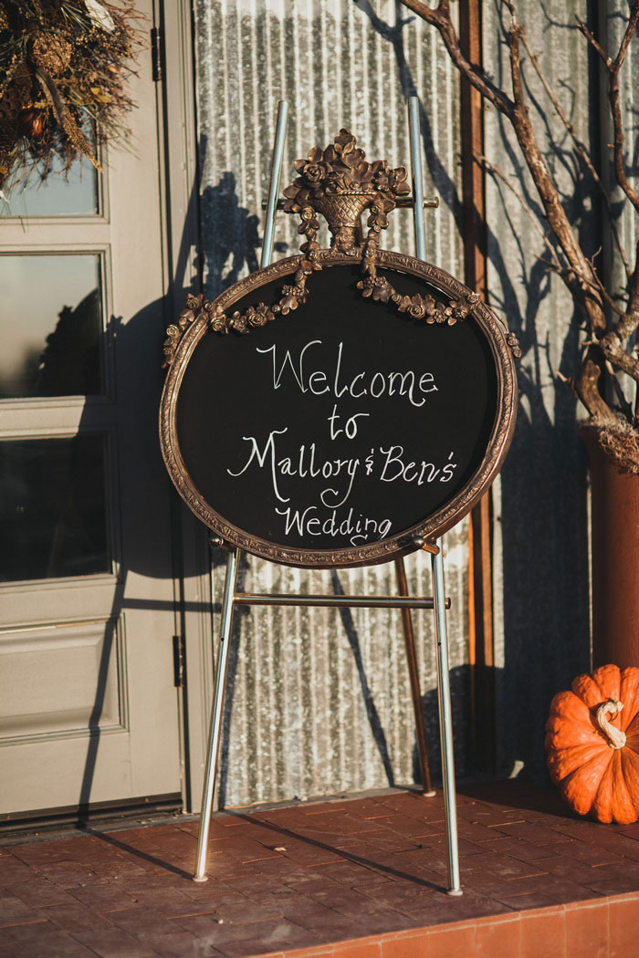 chalkboard wedding sign