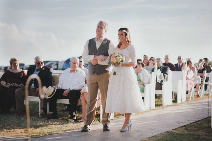 bride walking down the aisle