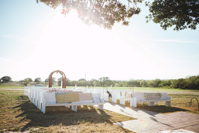 outdoor farm wedding ceremony