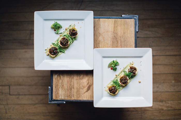 plated appetizers