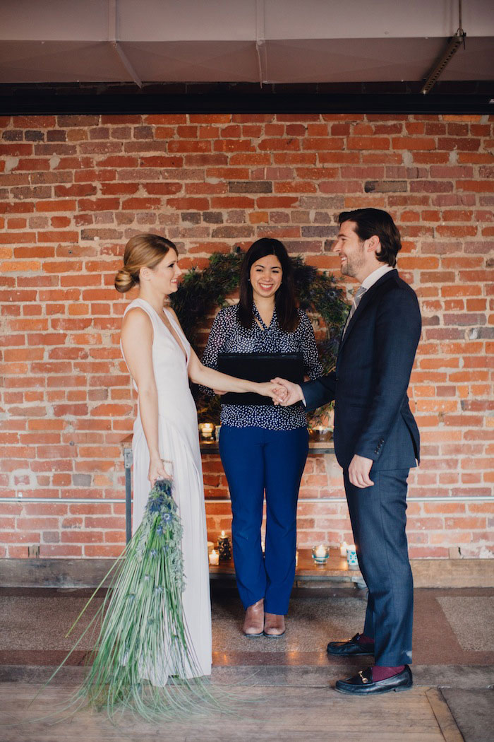 loft elopement ceremony