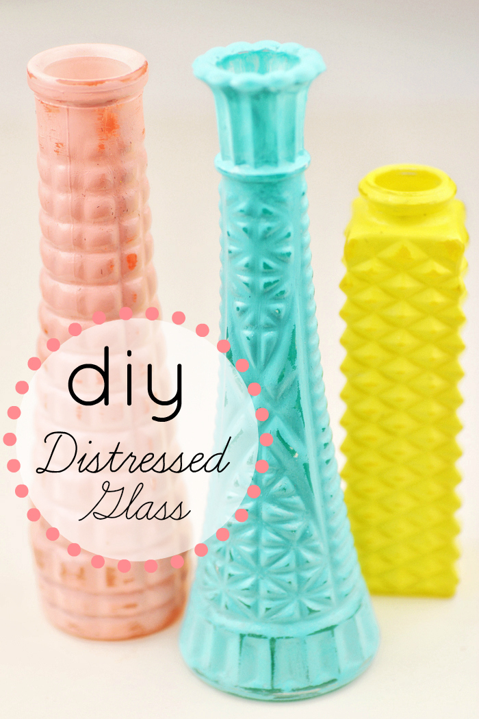 diy distressed glass