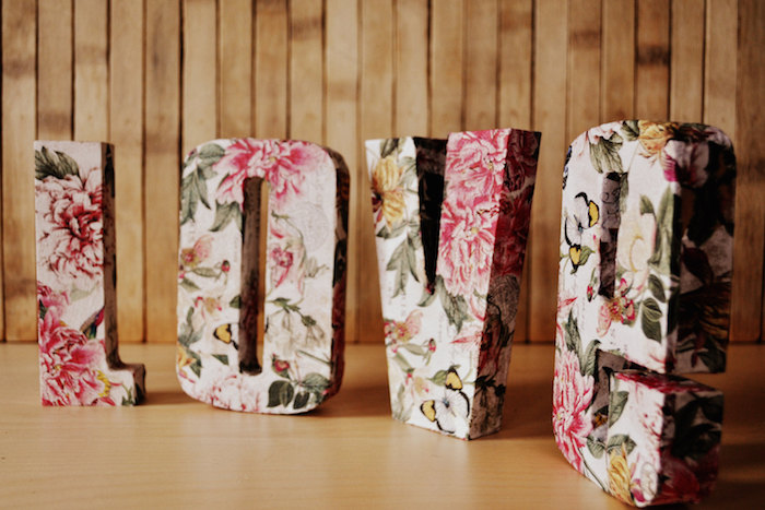 floral-print-letters