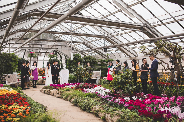 Centennial Conservatory wedding ceremony