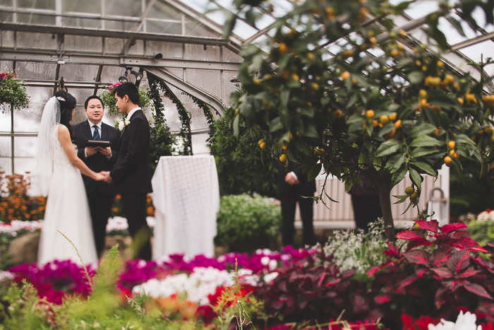 Centennial Conservatory wedding ceremony