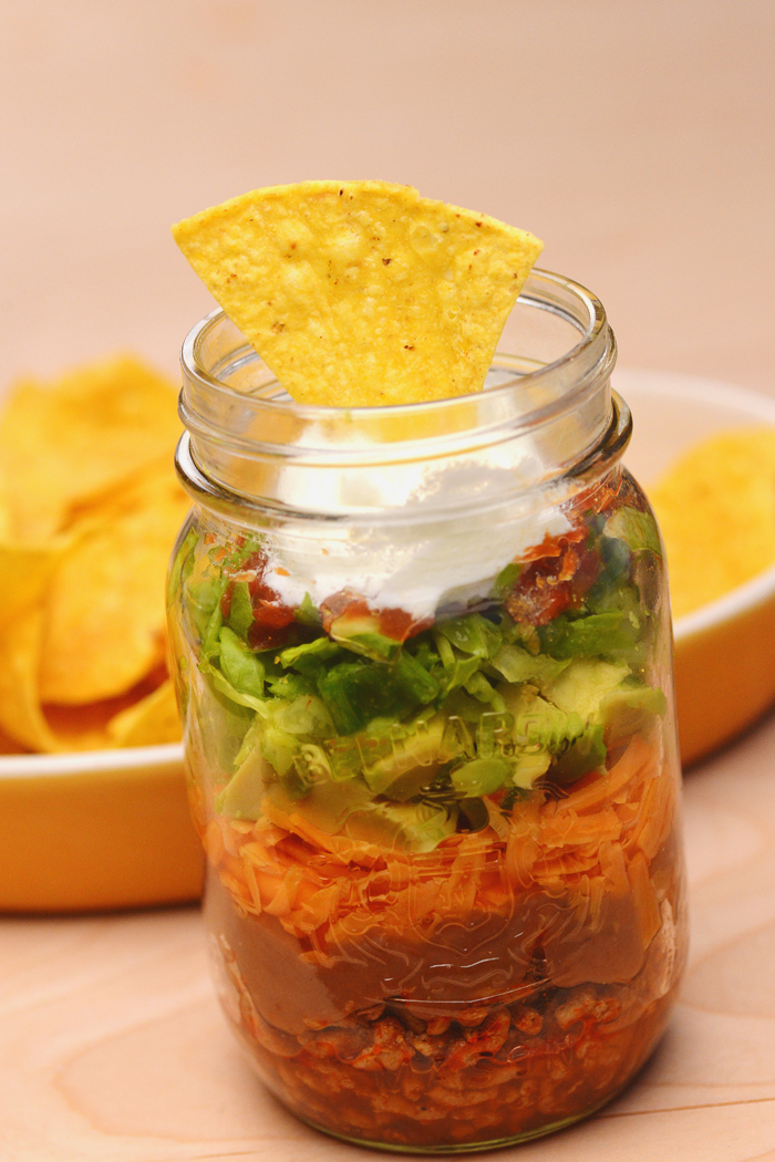 nachos in a jar