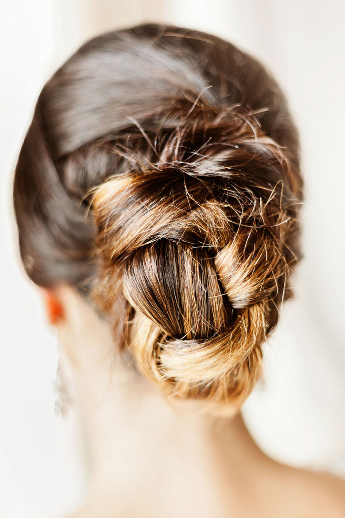 bride's twisted updo