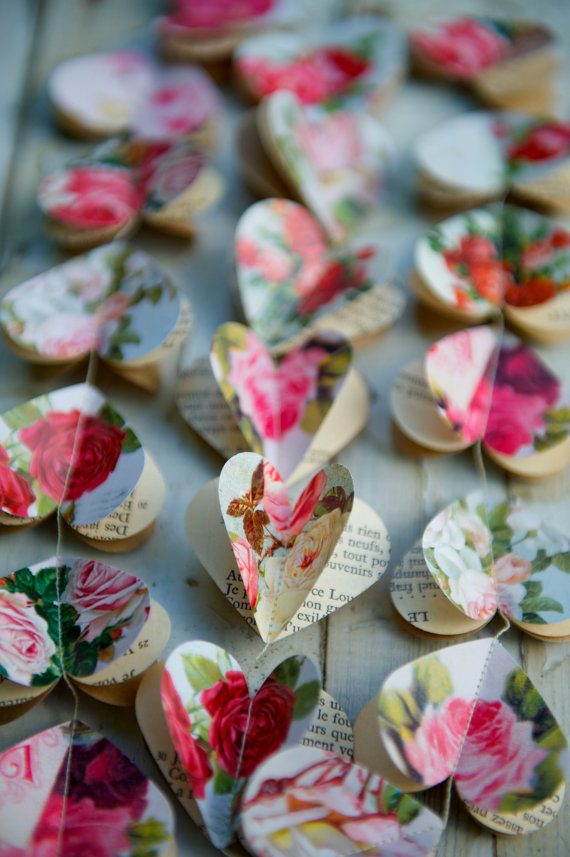 rose paper garland