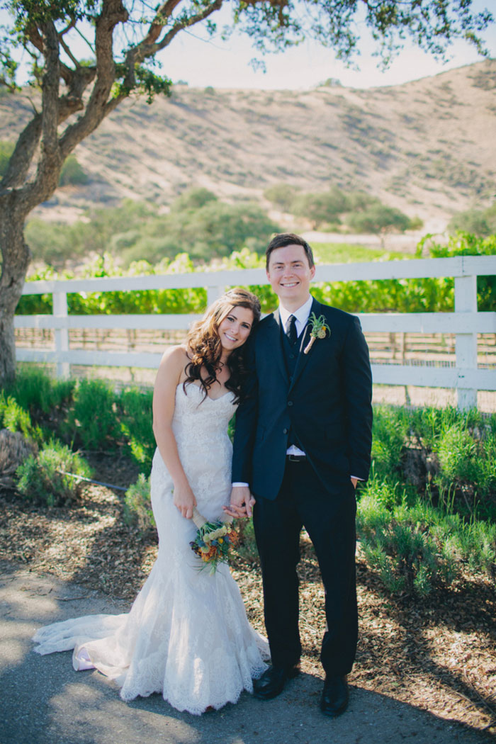 Intimate California wedding