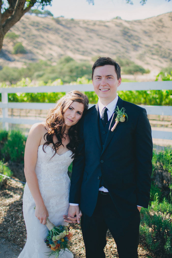 bride and groom portrait