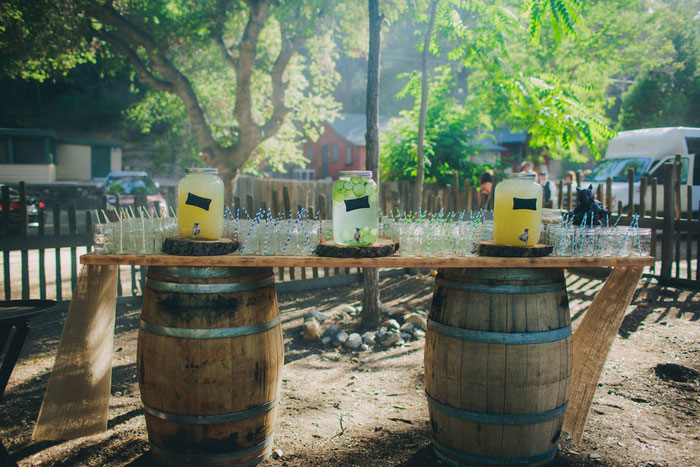 wedding drink table