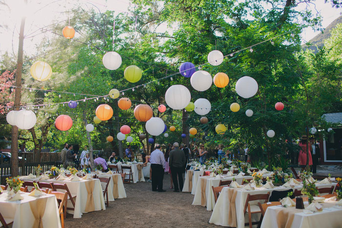 outdoor wedding reception set-up