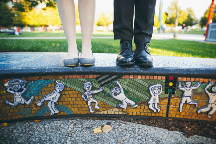 bride and groom's feet